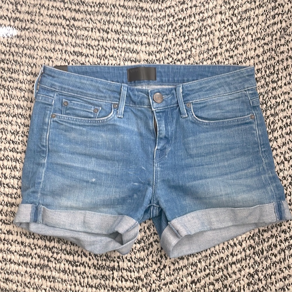 Vince cuffed jean shirts, size 27